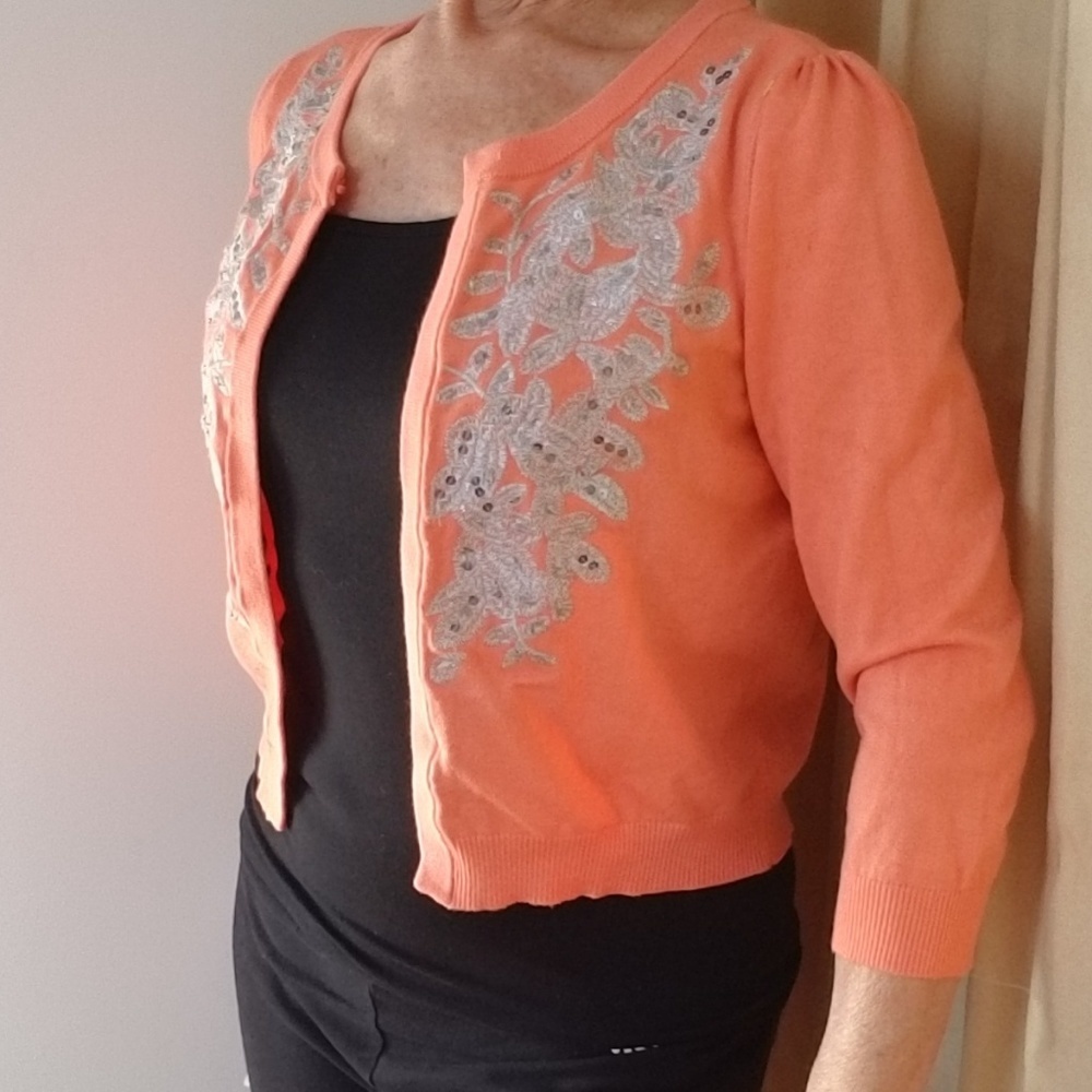 INC International Concept Salmon Sequence Shrug